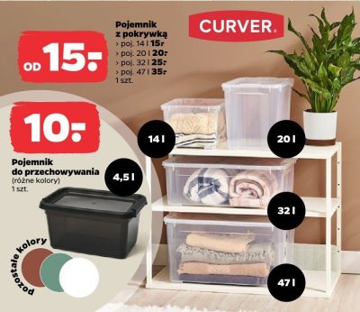 Pojemnik z pokrywką CURVER poj. 14 l promocja w Netto