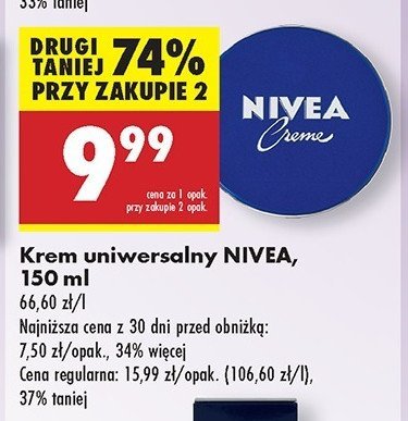 Krem do twarzy i ciała Nivea creme promocja