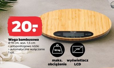 Waga bambusowa, 19 cm promocja w Netto