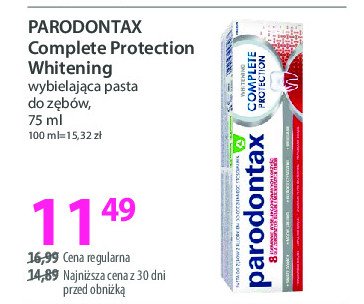 Pasta do zębów whitening Parodontax extra fresh complete protection promocja w Hebe