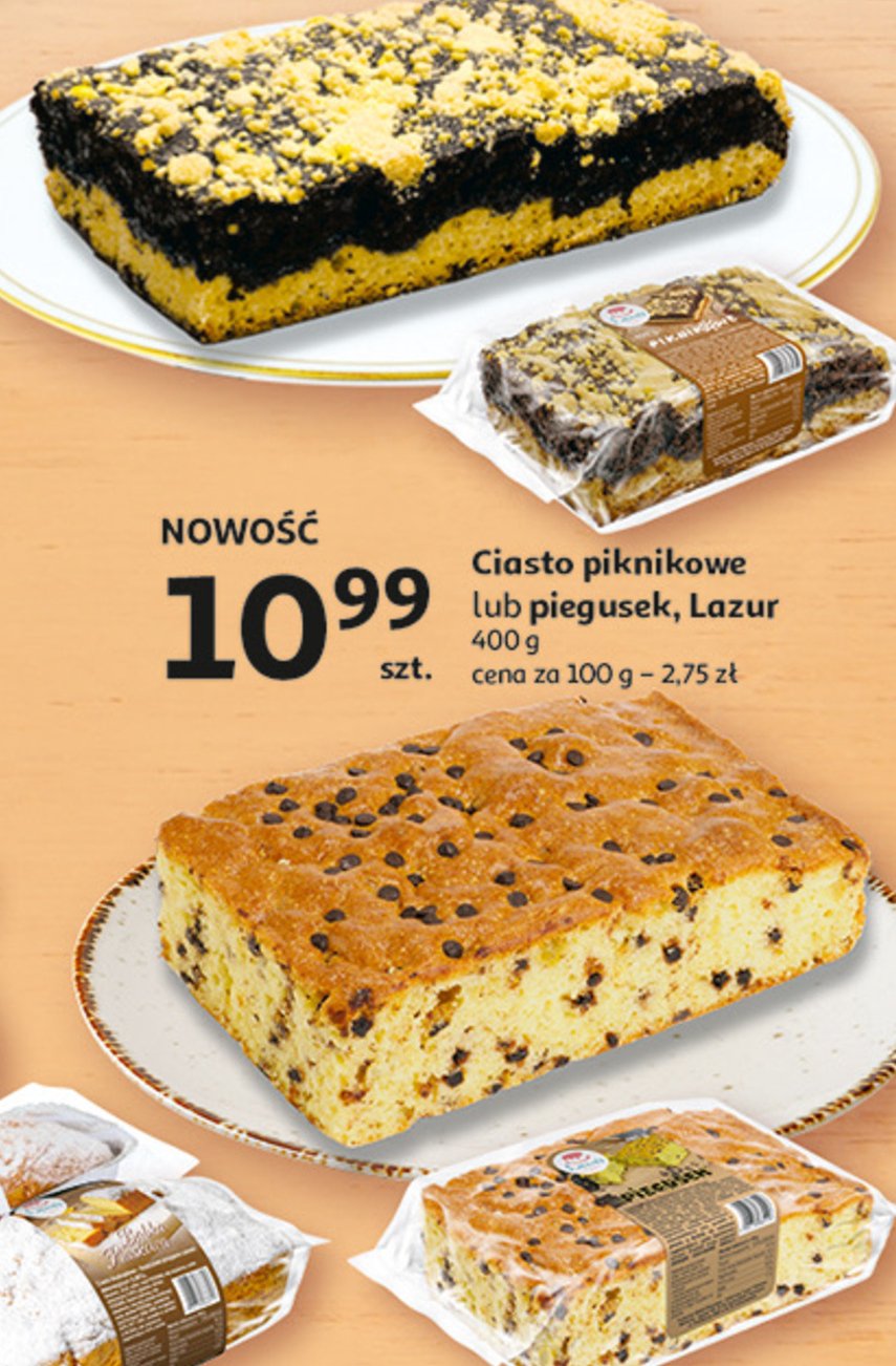 Ciasto piknikowe Lazur promocja w Auchan
