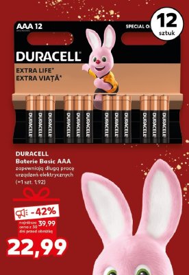 Baterie Basic AAA DURACELL promocja w Kaufland