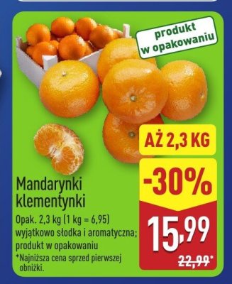 Mandarynki klementynki promocja w Aldi
