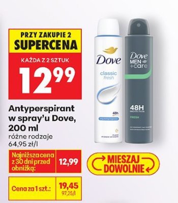 Antyperspirant w spray'u, 200 ml różne rodzaje promocja w Biedronka