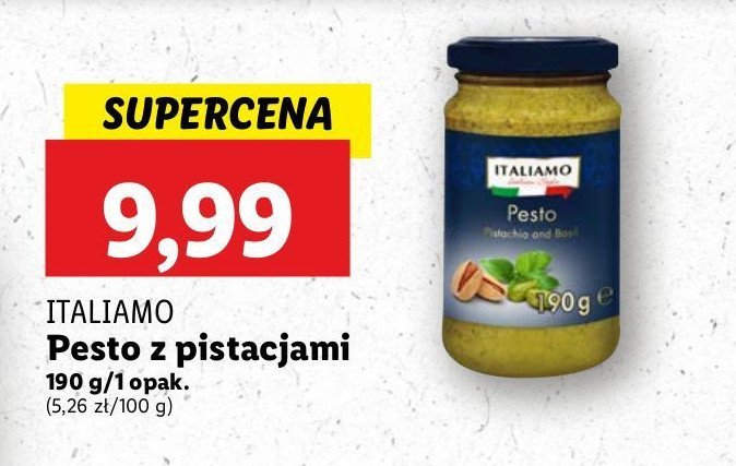 Pesto z pistacjami Italiamo promocja