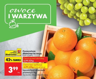 Pomara艅cze promocja w Biedronka