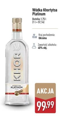 Wódka Khortytsa Platinum promocja w Aldi