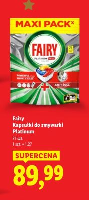 Kapsułki do zmywarki Platinum 71 szt. promocja w Lidl