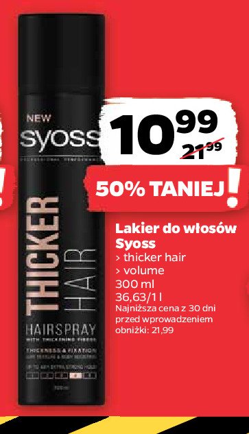 Lakier do włosów Syoss pure volume promocja