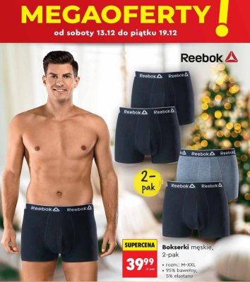 Bokserki męskie Reebok 2-pak promocja w Biedronka