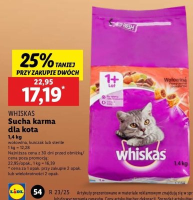 Karma dla kot贸w z wo艂owin膮 Whiskas promocja