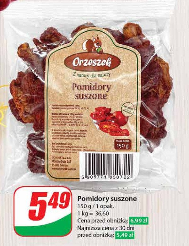 Pomidory suszone Orzeszek promocja