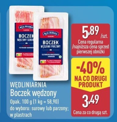 Boczek wędzony surowy promocja w Aldi