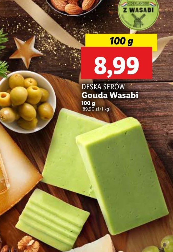 Ser gouda wasabi Deska serów lidla promocja