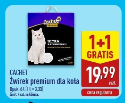Żwirek premium dla kota CACHET promocja w Aldi