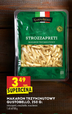 Makaron trzyminutowy strozzapreti Gustobello promocja