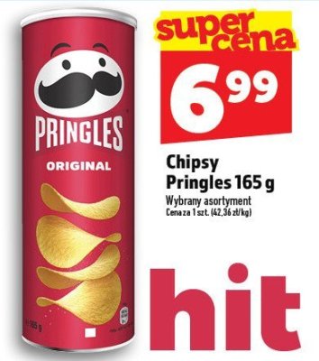 Chipsy Pringles Original 165 g promocja w TOPAZ