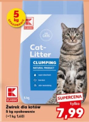 Żwirek dla kotów K-CLASSIC 5 kg promocja w Kaufland