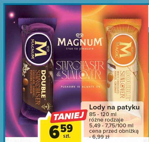 L贸d sunlover Algida magnum double promocja