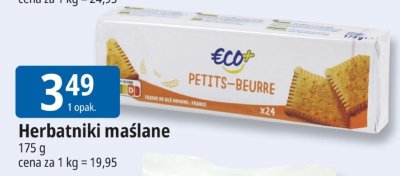 Herbatniki maślane ECO+ promocja w Leclerc