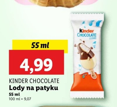 Lód Kinder chocolate promocja