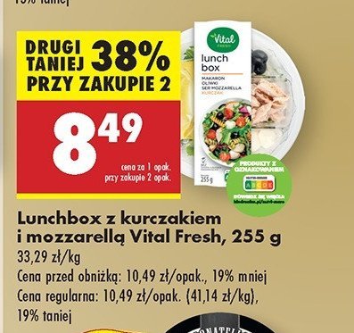 Lunchbox z mozzarell膮 i kurczakiem Vital fresh promocja