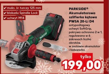 Szlifierka kątowa pwsa 20-li d4 Parkside promocja