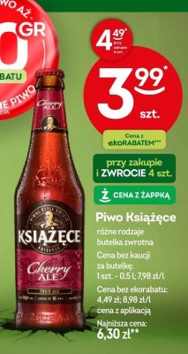 Piwo Książęce różne rodzaje butelka zwrotna 0,5l promocja w Żabka