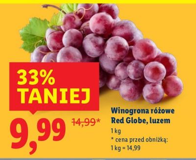 Winogrona różowe Red Globe, luzem promocja w Lidl