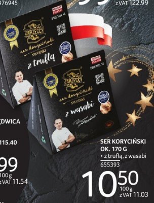 Ser koryciński ok. 170 g z truflą i wasabi promocja w Selgros