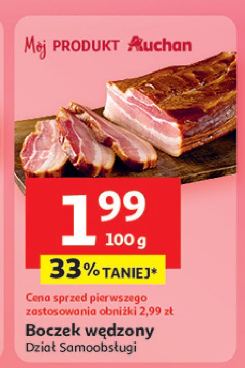 Boczek wędzony Z naszej wędzarni auchan promocja w Auchan
