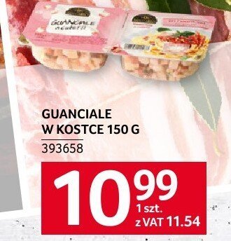 Guanciale w kostce Selgros promocja w Selgros