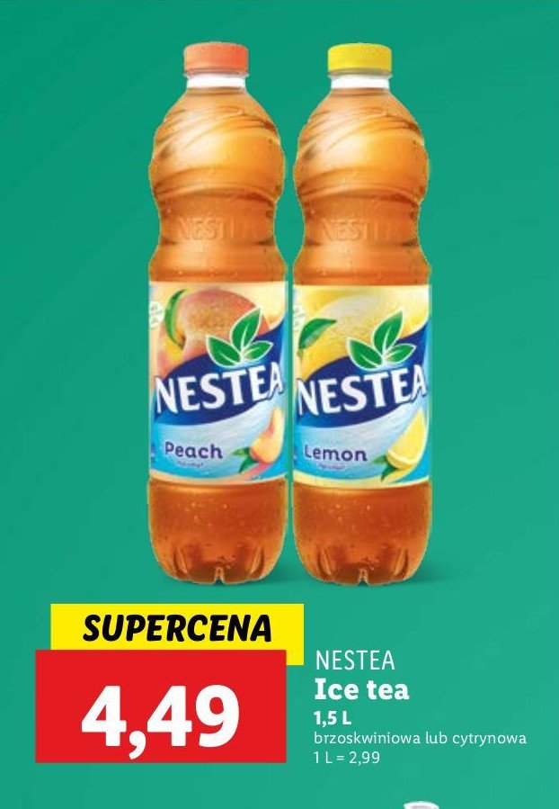 Herbata mrożona lemon Nestea promocja w Lidl