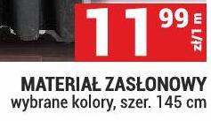 Materiał zasłonowy szer. 145 cm promocja w Merkury Market