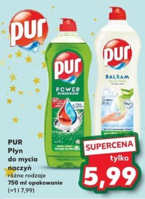 Płyn do mycia naczyń Pur różne rodzaje 750 ml promocja w Kaufland