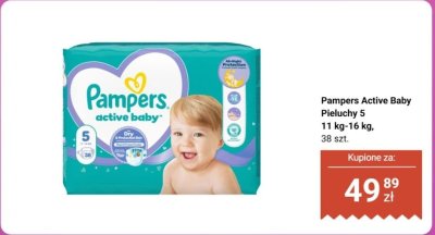 Pieluchy Active Baby rozmiar 5 promocja w Biedronka