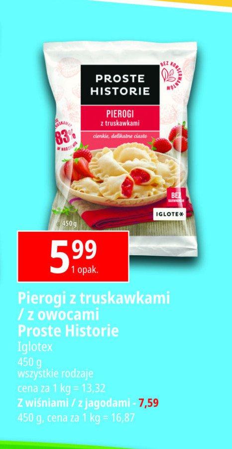 Pierogi z jagodami Iglotex proste historie promocja