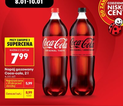 Napój gazowany Coca-Cola Original Taste 2 l promocja w Biedronka