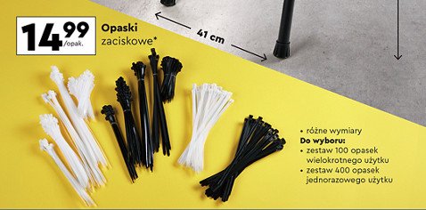 Opaski zaciskowe czarne Niteo tools promocja w Biedronka