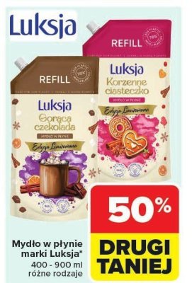 Mydło w płynie marki Luksja 400-900 ml różne rodzaje promocja w Carrefour