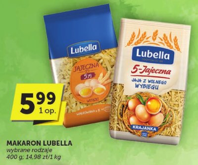 Makaron LUBELLA wybrane rodzaje promocja w ABC