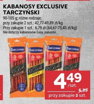 Kabanosy Exclusive Tarczyński różne rodzaje promocja w Stokrotka