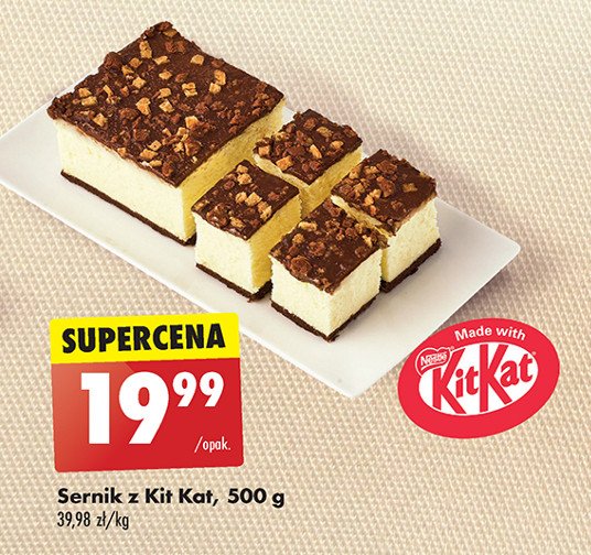 Sernik z kit kat promocja w Biedronka