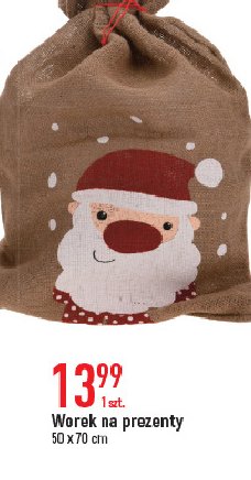 Worek na prezenty duży 70 x 50 cm promocja