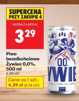 Piwo bezalkoholowe Żywiec 0,0%, 500 ml promocja w Biedronka