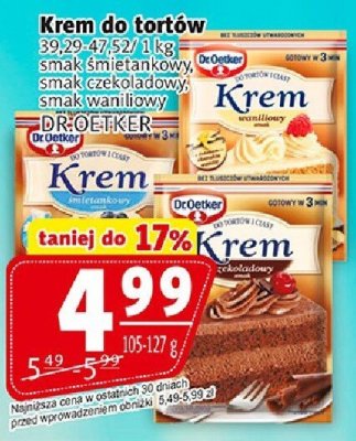 Krem do tortów Dr. Oetker promocja w Prim Market