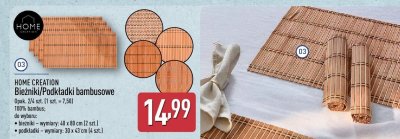Podkładki bambusowe  promocja w Aldi