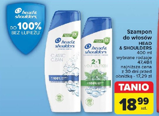 Szampon menthol fresh 2in1 Head&shoulders promocja