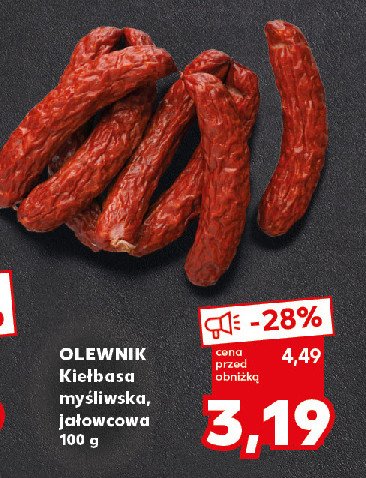 Kiełbasa myśliwska Olewnik promocja w Kaufland