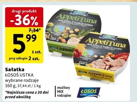 Sałatka z tuńczykiem w stylu meksykańskim z warzywami Łosoś ustka appetituna promocja